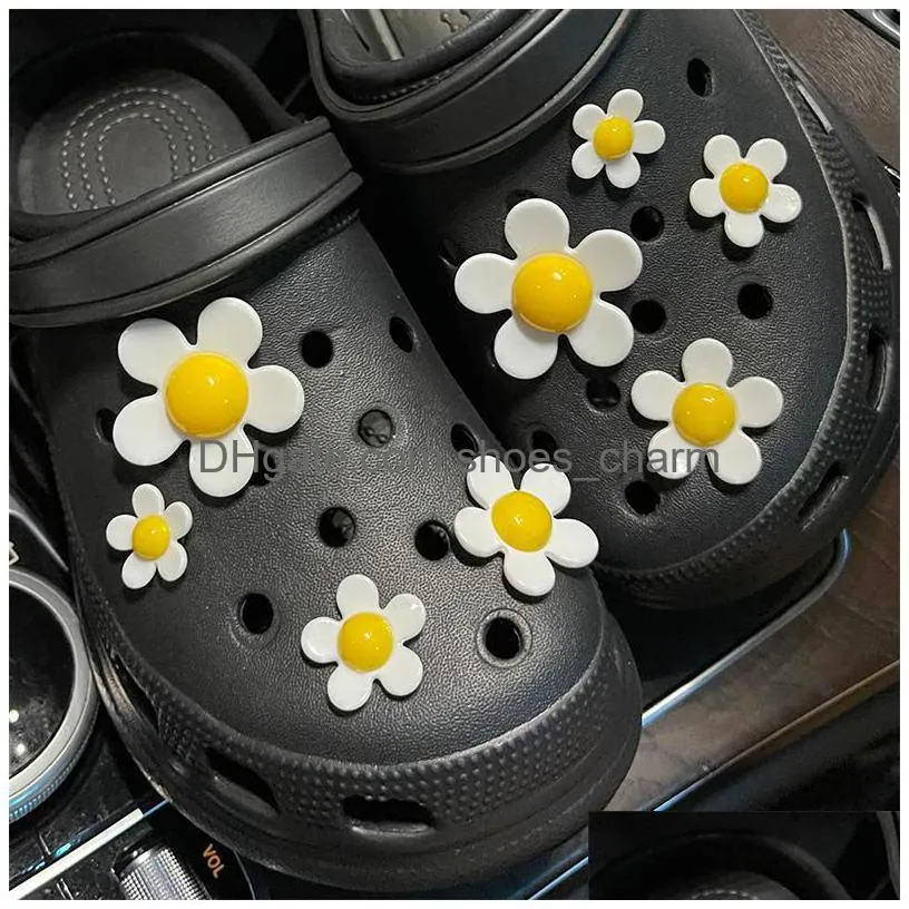 flowers charms toy accessories shoe buckle backpack pvc cute diy slipper xmas kids party fit croc gifts wristbands