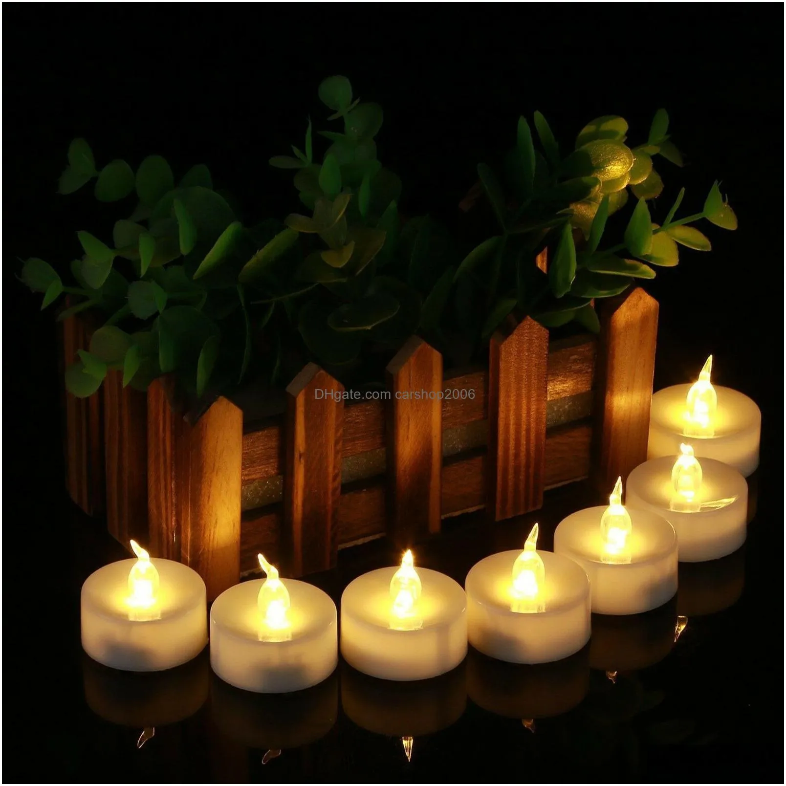 led tea lights battery operated flameless votive tealights candle flickering bulb light small electric fake teas candles realistic for wedding table gift