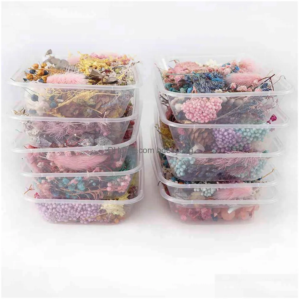 1 box real dried flower dry plants for aromatherapy candle epoxy resin pendant necklace jewelry making craft diy accessories