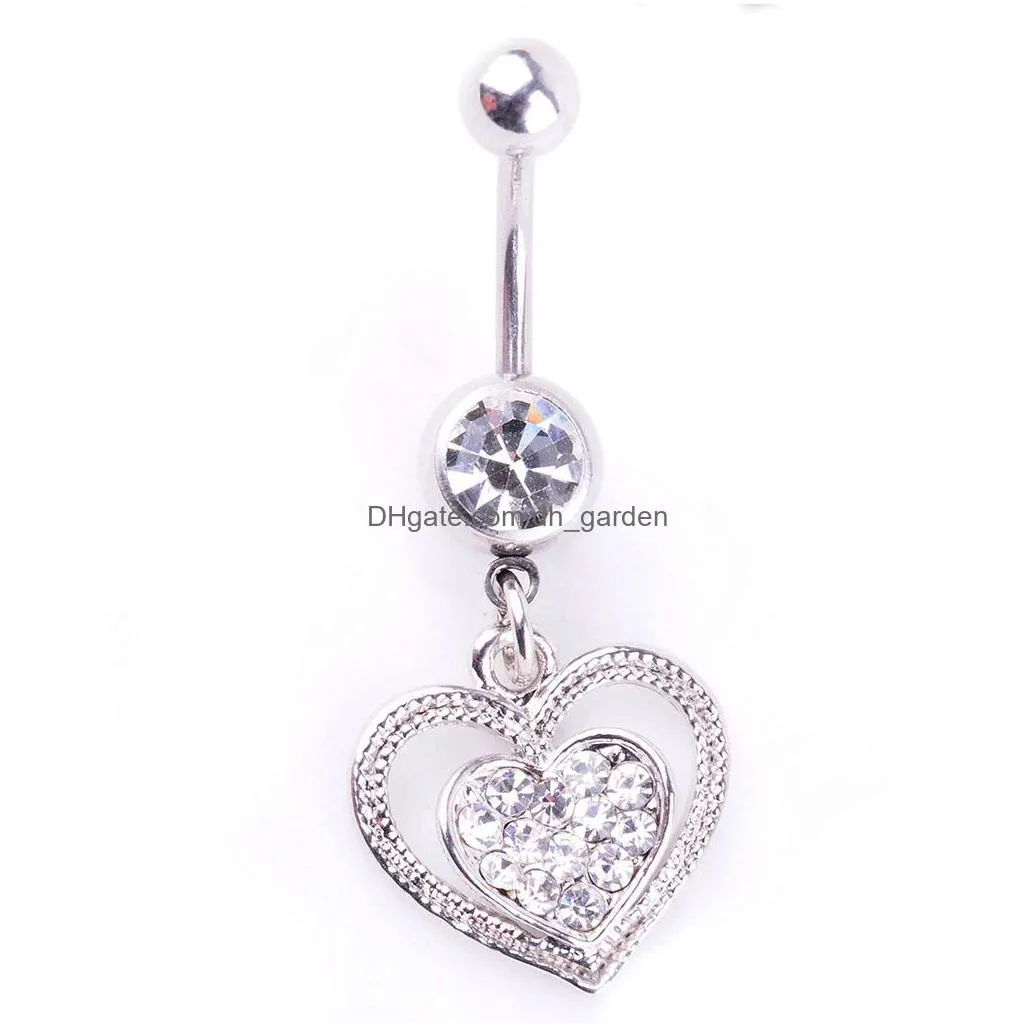 d0812 scissors belly navel button ring clear color