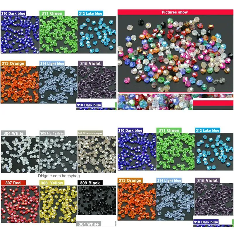3mm 200pcs aaa bicone upscale austrian crystals beads ab color plating loose bead bracelet jewelry making accessories diy