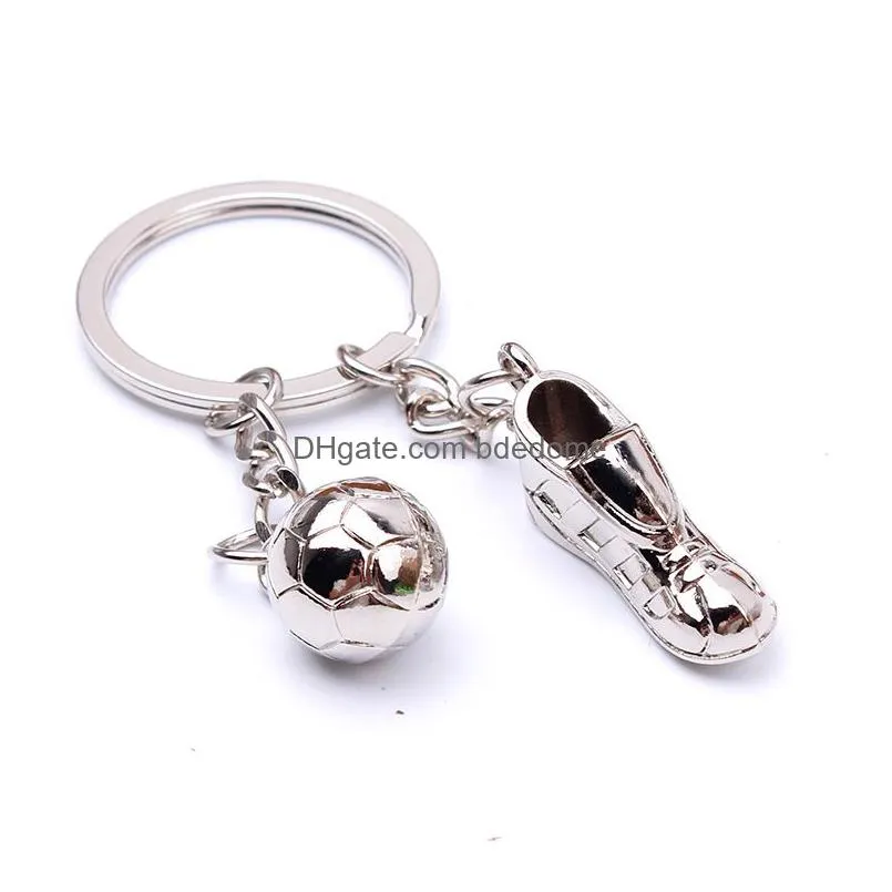 Creative Simation Soccer Shoes Key Chain Metal Ornament Mini Small Gifts Good Gift For Fans Drop Delivery Dhl8R