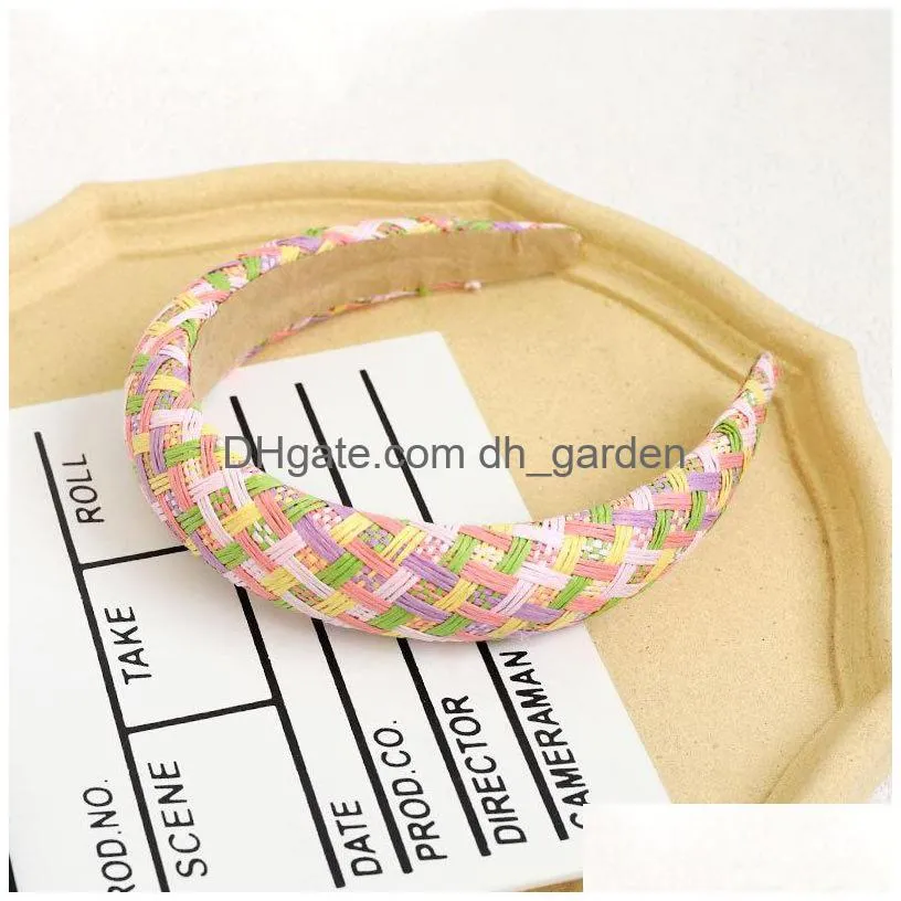 Headbands 2021 Summer Sponge St Braided Bezel Hair Accessories Women Headband Hairband Opaska Do Wlosow Drop Delivery Jewelry Dhgarden Dhjrs