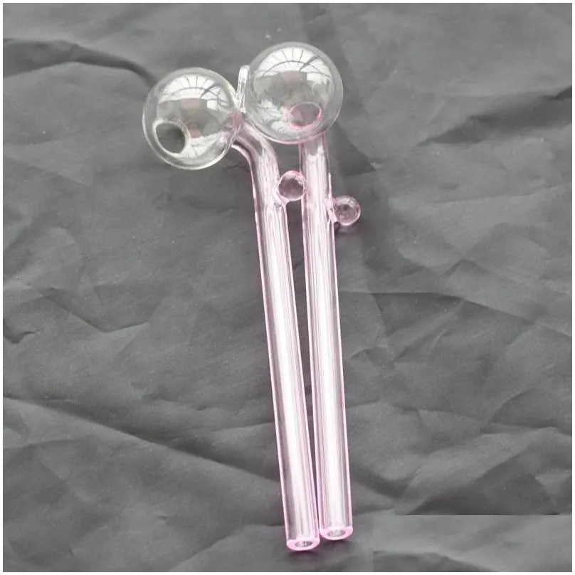 5.5 inch curved glass oil burners glass bong water pipes with different colored glass balancer for smoking