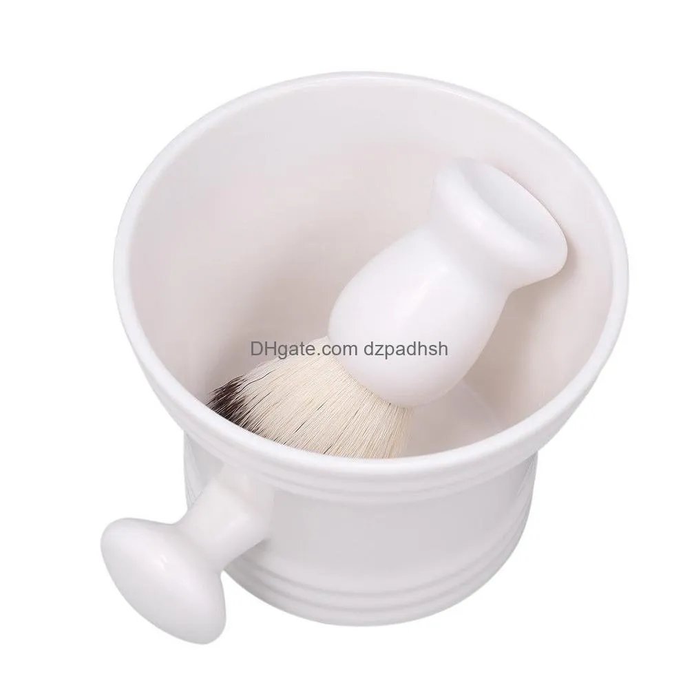 Shaving Kit For Mens Wet Brush Holder Stand Soap Bowl Mug Hair Beard Portable Usef Drop Delivery Dhsne