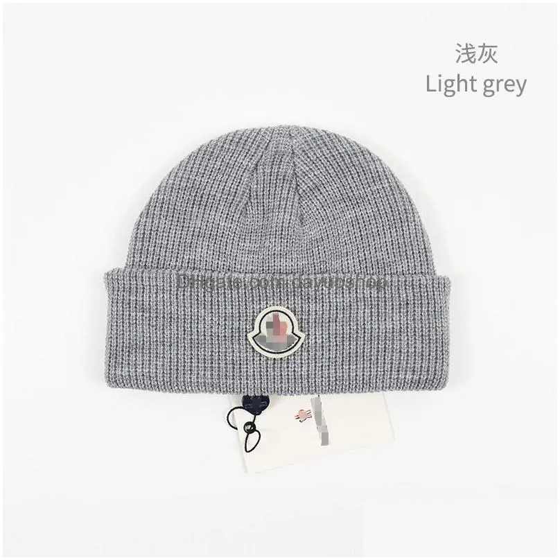 11 Colors Fashion Designer Simple Wool Hat Autumn And Winter Womens New Knitted Luxurious Bean Girl Boy Drop Delivery Dhp4E