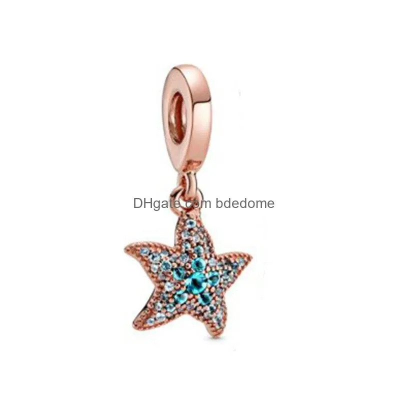 13 Styles Diy Beads Pink Rose Gold Ocean Series Mixed Charm Bead Bracelet Fit Pan Charms For Women Jewelry Drop Delivery Dhroq