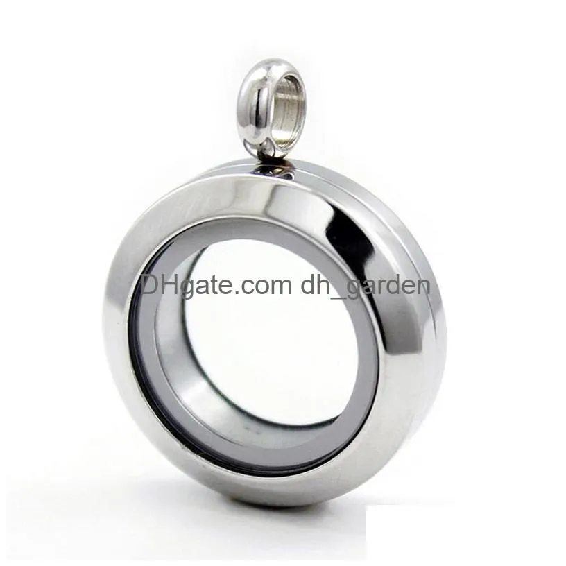 Lockets 20Mm Stainless Steel Twist Screw Glass Floating Living Memory Lockets Pendant Jewelry Gifts Can Put In Charms Mini P Dhgarden Dh6Bw