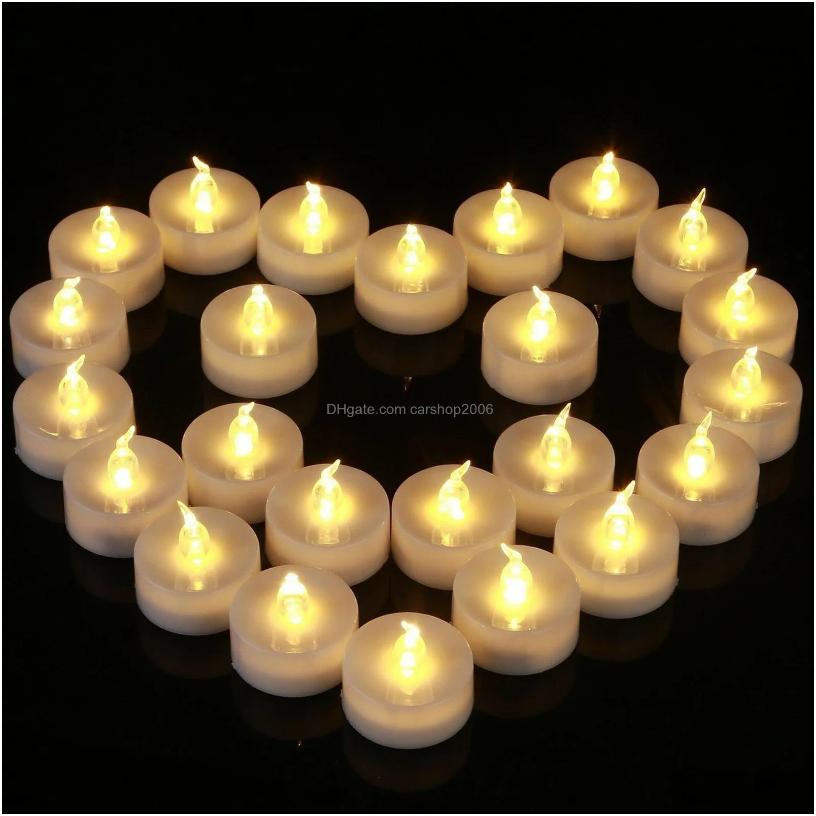 led tea lights battery operated flameless votive tealights candle flickering bulb light small electric fake teas candles realistic for wedding table gift