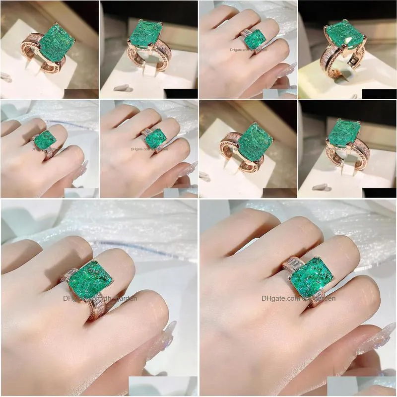 mens diamond rings fashion womens big green gem ring jewelry gold wedding engagement ring for women