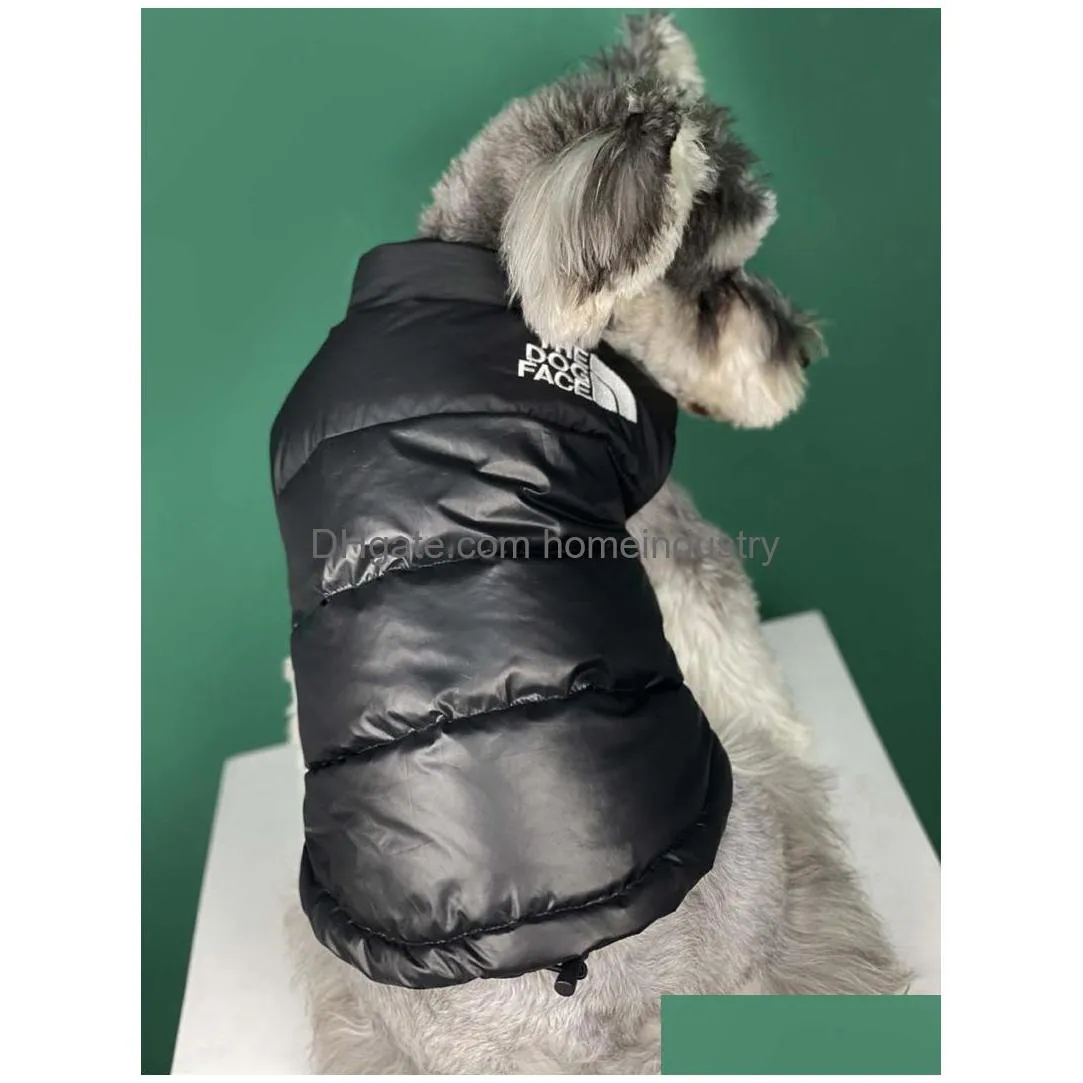 winter dog apparel the doggy face designer dog clothes 90% duck down vests for small medium dogs thicken warm pet coat soft windproof puppy