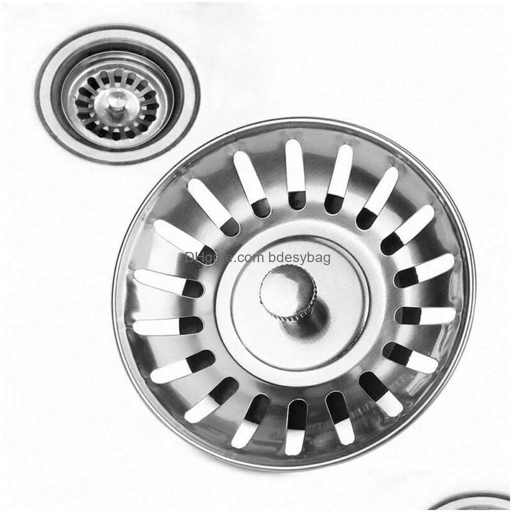 new kitchen sink strainer stopper cover stainless steel bathroom basin hair catcher trap floor waste plug sink filtre lavabo