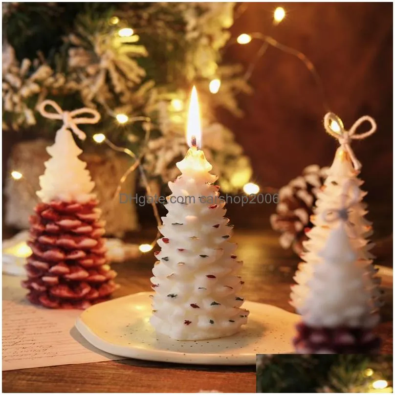 wholesale ins christmas soy wax scented candles accompanying gifts diy holiday atmosphere shooting props