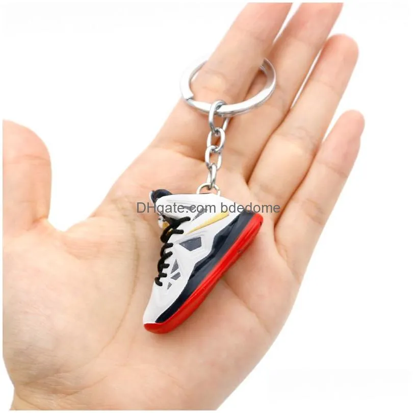Fashion Brand Basketball Shoes Keychains Trendy 37 Styles Pvc Sport Shoe Key Chain Cute Mini Keychain Classic Accessories Drop Deliver Dh0D8