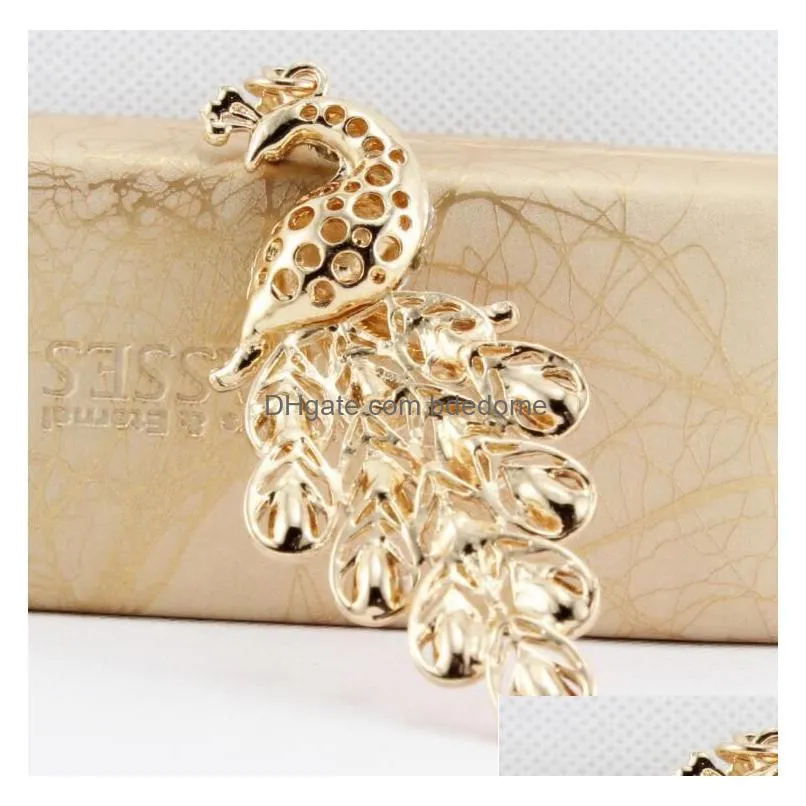 Exquisite Peacock Shape Key Ring Colorf Rhinestone Chain Metal Handbag Pendant Nice Gift Drop Delivery Dhdbz