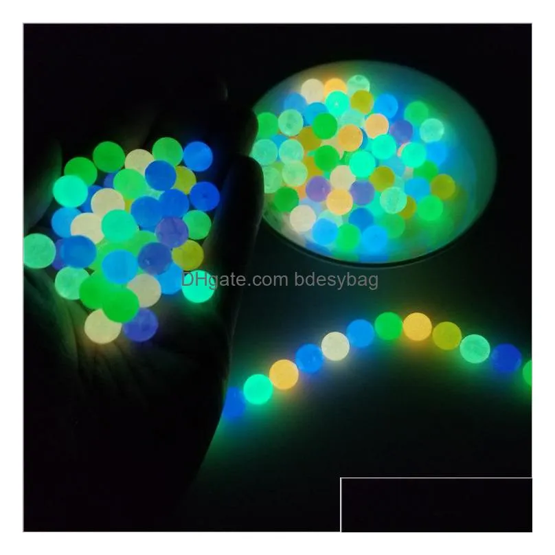 new 8 mm glow in the dark fishing loose beads for woman men luminous locket necklace diy jewelry making acrylic beads