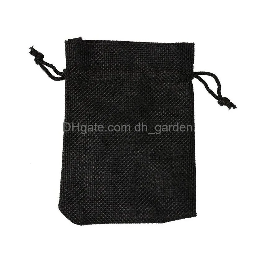 Jewelry Pouches, Bags 7X9Cm 9X12Cm 10X15Cm 13X18Cm Many Colors Mini Pouch Jute Bag Linen Jewelry Gift Dstring Bags For Weddi Dhgarden Dhxdn