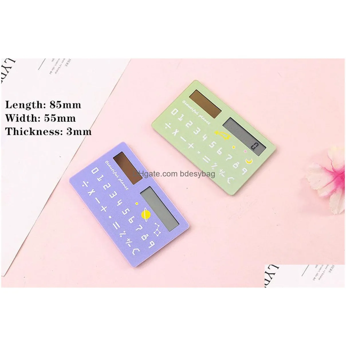 dream galaxy series solar energy creative mini student calculator card type portable calculator office supplies