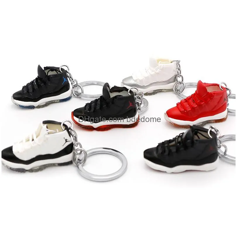 34 Styles Designer Mini 3D Basketball Shoes Keychains Stereoscopic Sneakers Key Chain Car Backpack Pendants Drop Delivery Dhule