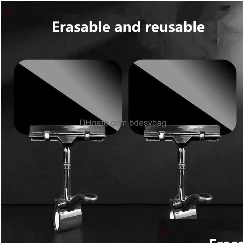 plastic merchandise sign tag clip with erasable board rotatable  clipon holder stand price display holders tag