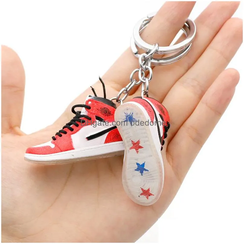 Fashion Brand Basketball Shoes Keychains Trendy 37 Styles Pvc Sport Shoe Key Chain Cute Mini Keychain Classic Accessories Drop Deliver Dh0D8