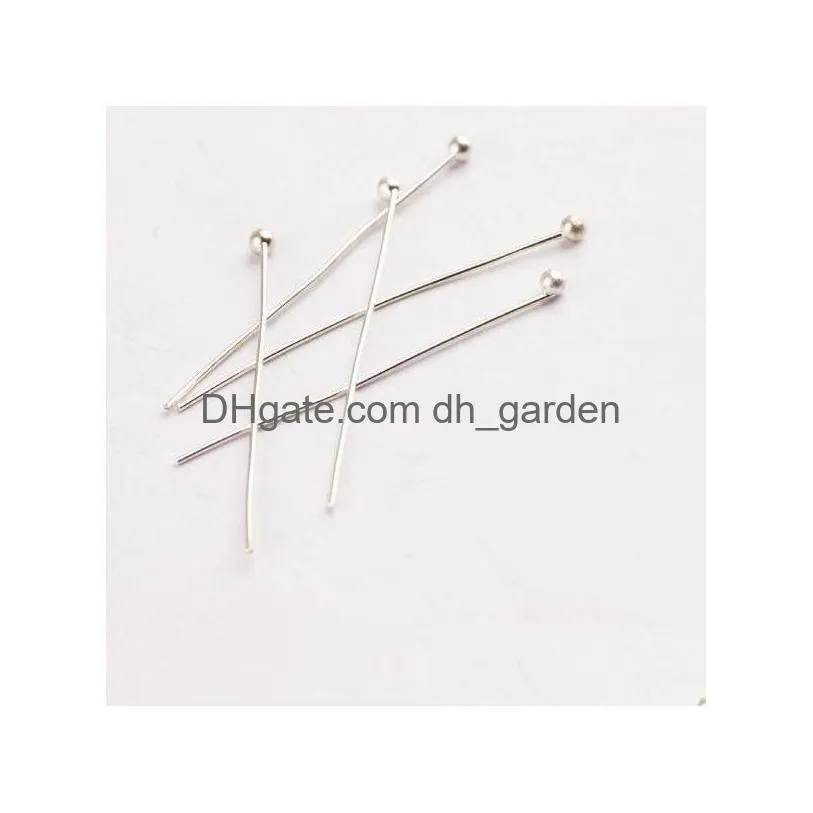 Pins & Needles 1000Pcs Lot Gold Sier Tone Rose Plated Metal Ball Head Pins 20Mm Ballpins Drop Delivery Jewelry Jewelry Findin Dhgarden Dhdfp