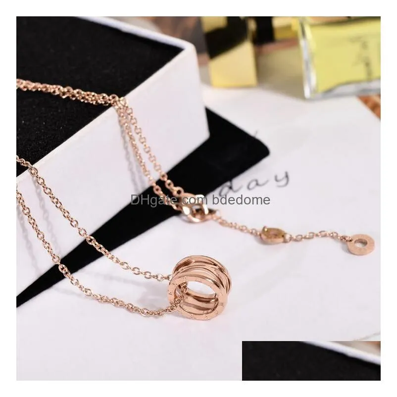 1Pcs Roman Numerals Necklace Goddess Pendant Collarbone Chain Fashion Accessories Nice Birthday Gift For Girl Ship Drop Delivery Dh3Vw