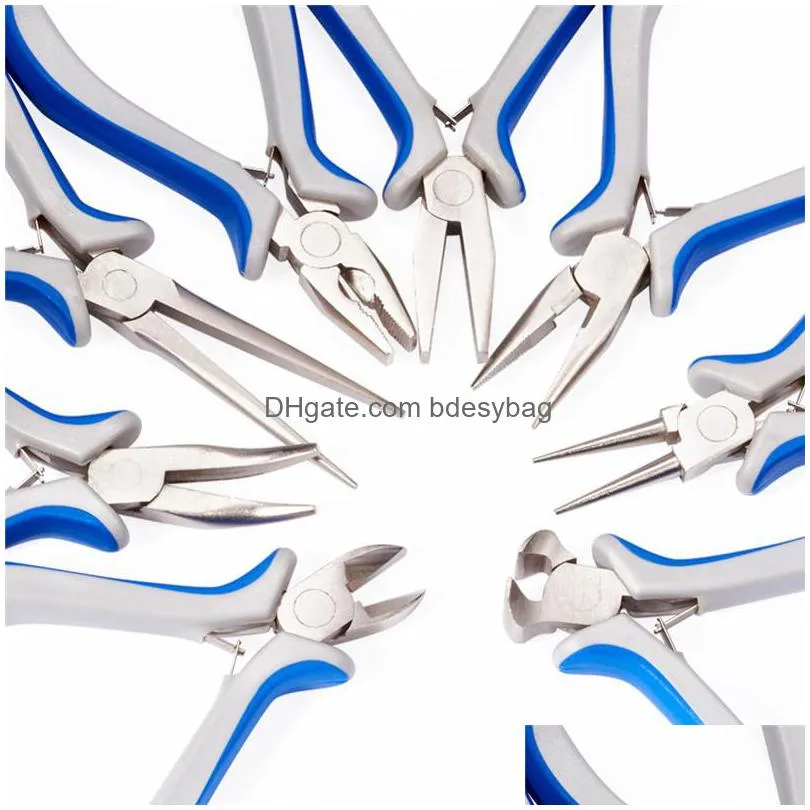 8pcs/sets jewelry pliers sets tool for diy equipments making carbonhardened steel multi usage pliers beading