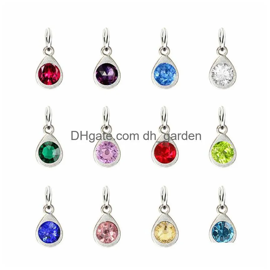 Charms Wholesale 120Pcs Colorf Birthstone Crystal Charms With Open Ring Jewelry Diy Accessories Drop Delivery Jewelry Jewelr Dhgarden Dhgh3