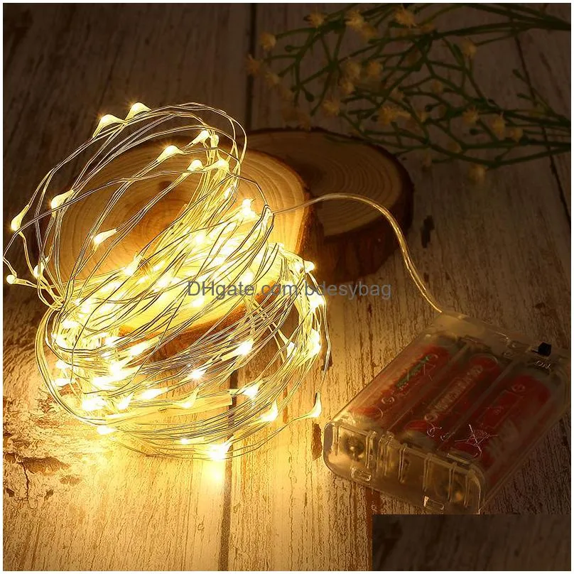 1m 2m  5m 10m copper wire led string lights christmas decorations for home new year decoration navidad