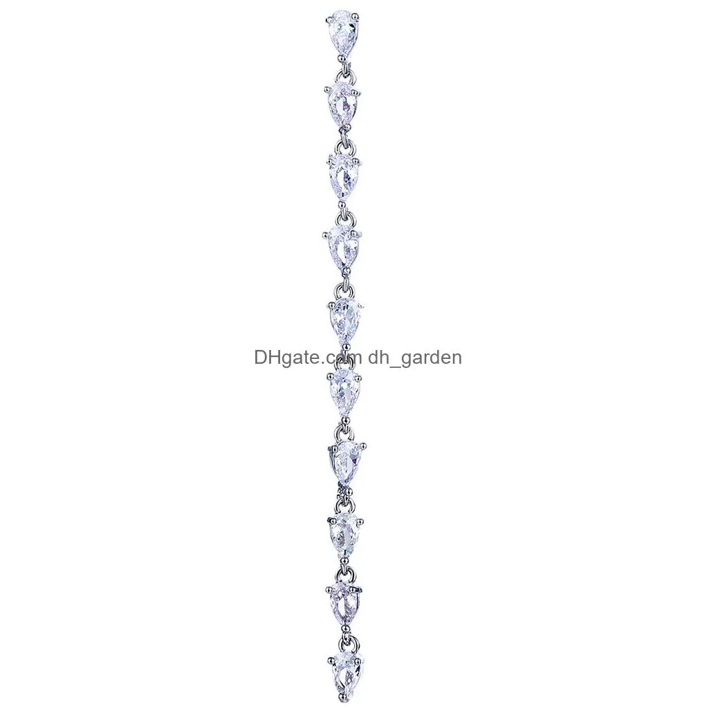 d1040 zircon small heart earring stud mix colors belly ring