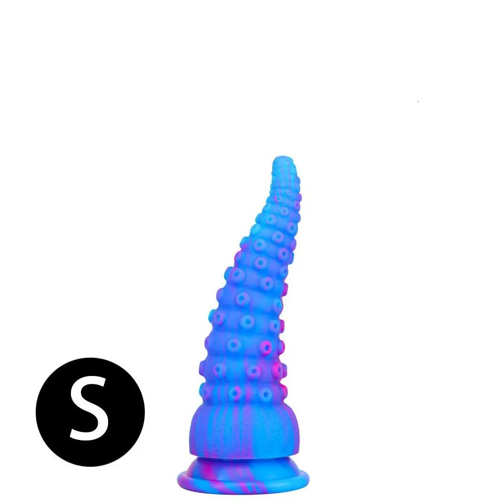 dildos/dongs silicone octopus tentacle huge animal colorful monster prostate massage anal butt plug toy for women adult toys