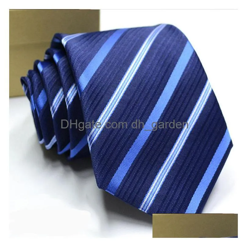 Neck Ties New Fashion Silk Necktie Mens Dress Tie Wedding Business Knot Solid For Men Neckties Handmade Accessories Drop Del Dhgarden Dhemj