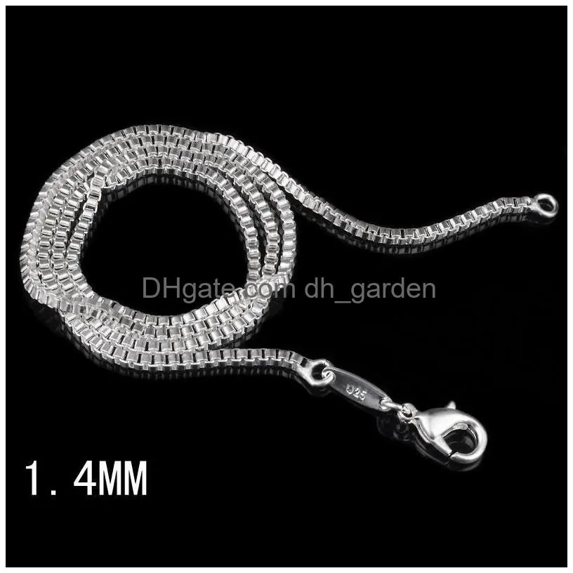 Chains Plating 925 Sterling Sier Necklace Chain Women Wedding Jewelry 1.4Mm/2Mm Box New Arrive Fashion Drop Delivery Jewelry Dhgarden Dhmfo
