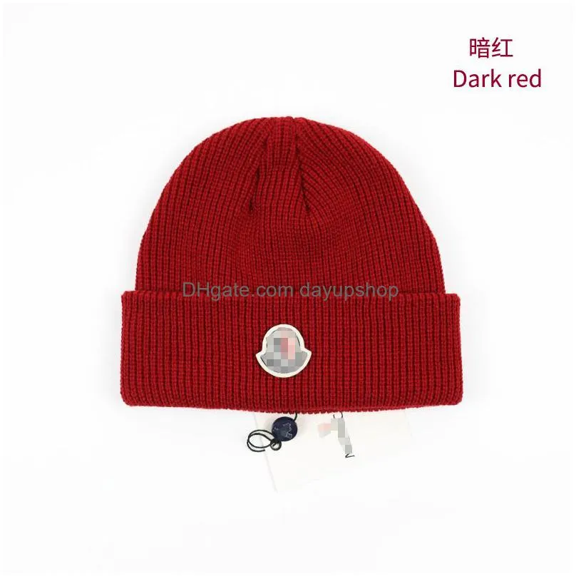 11 Colors Fashion Designer Simple Wool Hat Autumn And Winter Womens New Knitted Luxurious Bean Girl Boy Drop Delivery Dhp4E