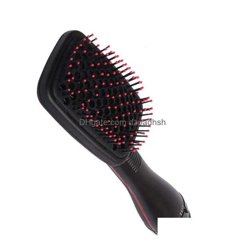 Professional One-Step Hair Dryer Blower Brush Blowdryer Electric Air Fan Negative Ion Mti-Functional Straightener Comb Drop Delivery Dhq2T