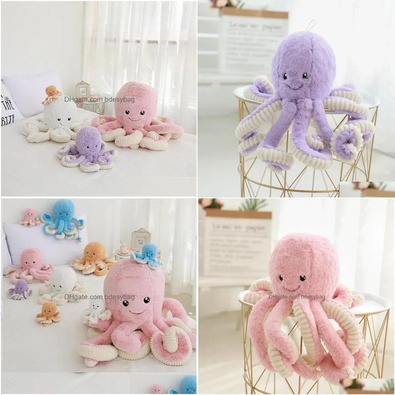 4080cm lovely simulation octopus pendant plush stuffed toy soft animal home accessories cute doll children gifts