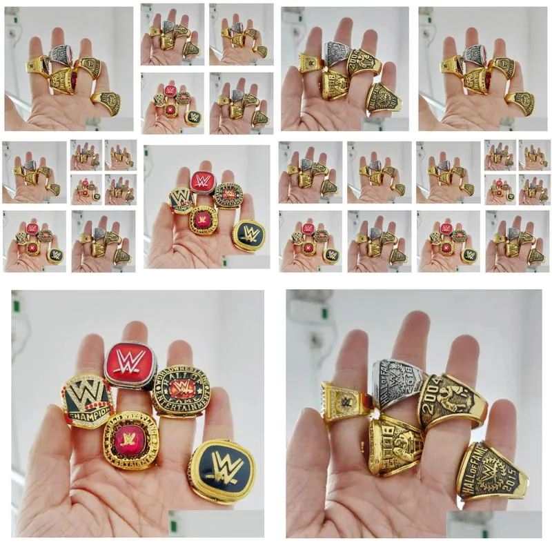 2004 2008 2015 2016 2018 wrestling entertainment hall of fame champions championship ring set fan men boy gift wholesale 2019 2020