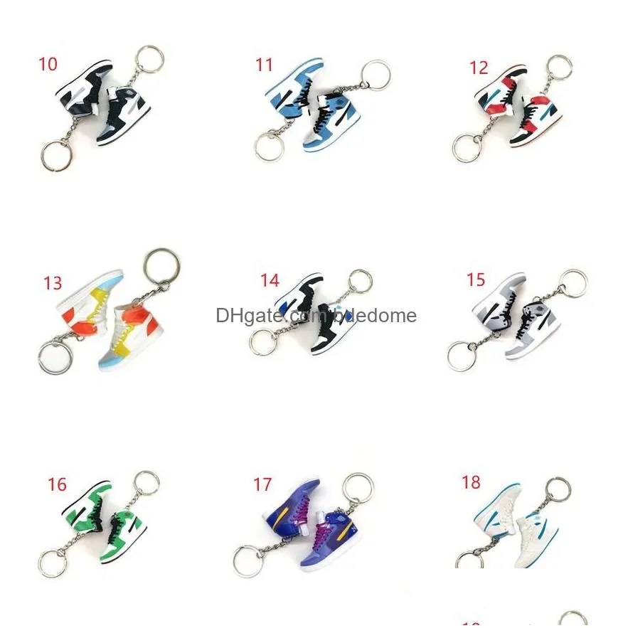 Wholesale 72 Styles Designer Keychain Brand 3D Shoes Keychains Uni Pendant Keyring Drop Delivery Dhxwr