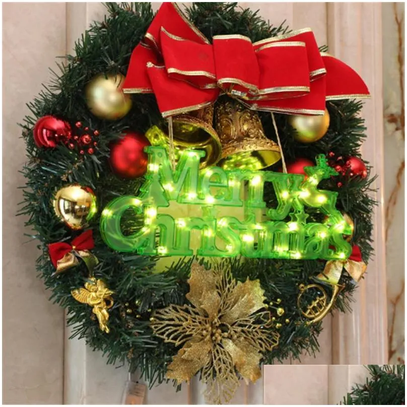 christmas decorations decoration 2022 year xmas merry led letter tag light string fairy garland home noel