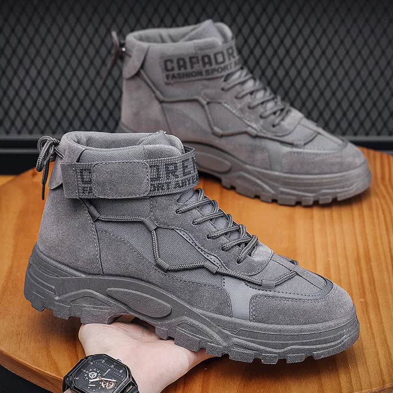 Luxury snow Boots designer mens shoes Booties Sneakers Fashion Winter Shoes Smooth Leather Ankle Half Black boot fashion Platform Outdoor super man shoes item 9696