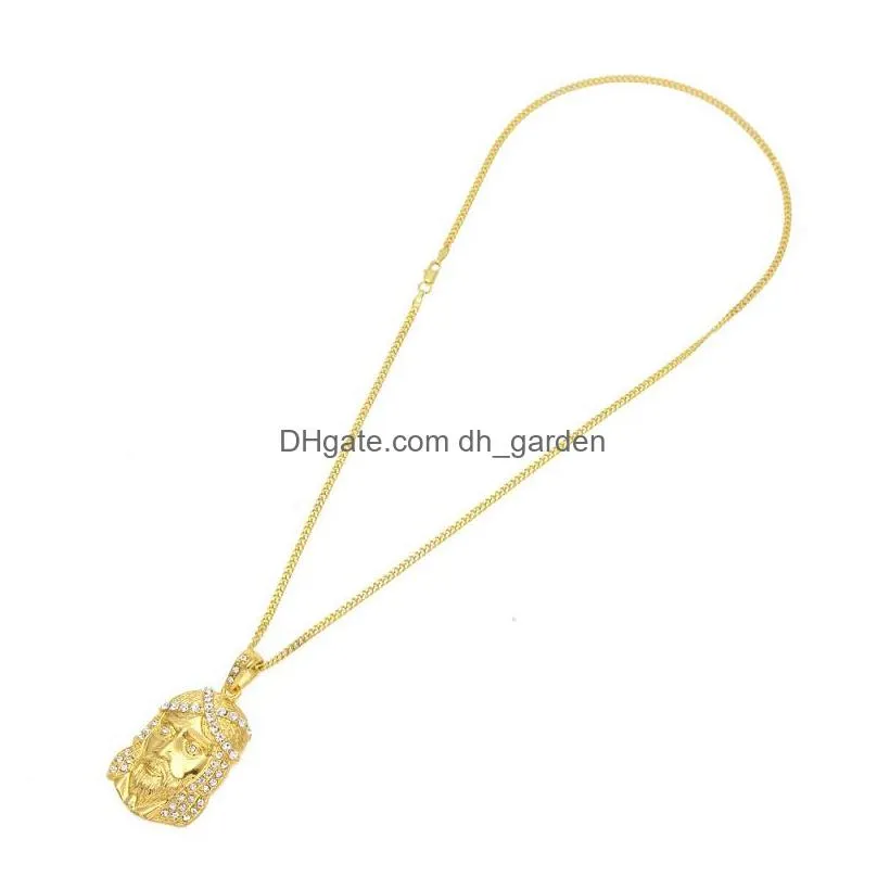 fashion hip hop necklace jewelry iced out juses piece pendant necklaces 3mmx24inch gold cuban chain