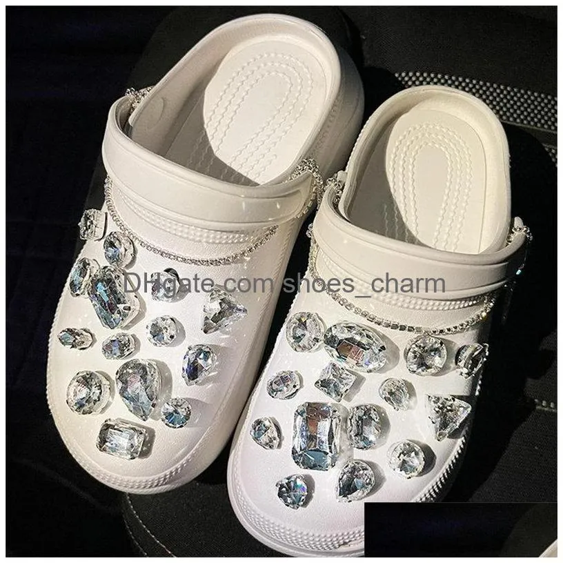 jewellery diamond 100cm chain charms accessories gifts diy party shoe buckle kids xmas backpack toy pvc girl fit croc