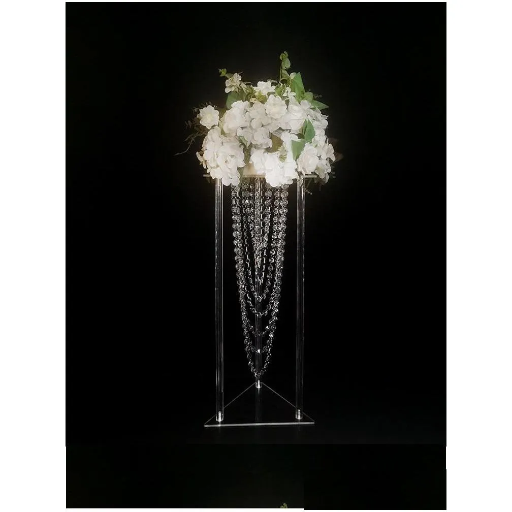 decoration high quality transparent clear acrylic flower stand/ wedding table centerpiece imake094