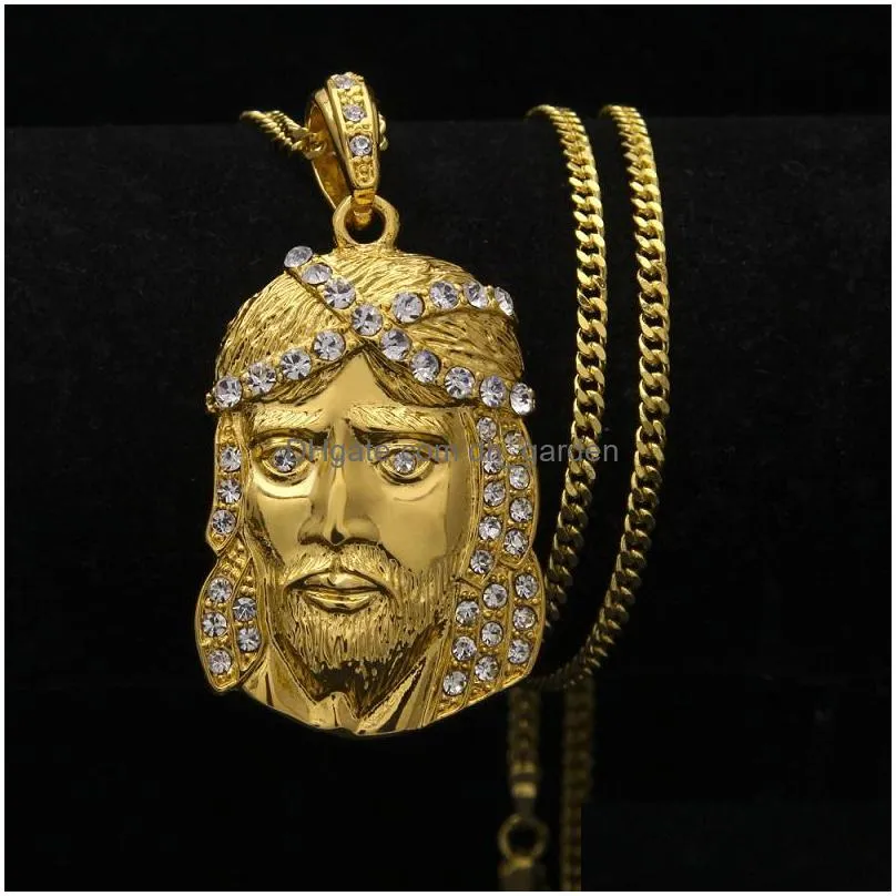 fashion hip hop necklace jewelry iced out juses piece pendant necklaces 3mmx24inch gold cuban chain