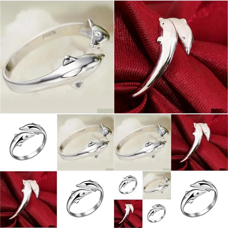 crystal cute  ring fashion 925 sterling silver plated rings for women party jewelry