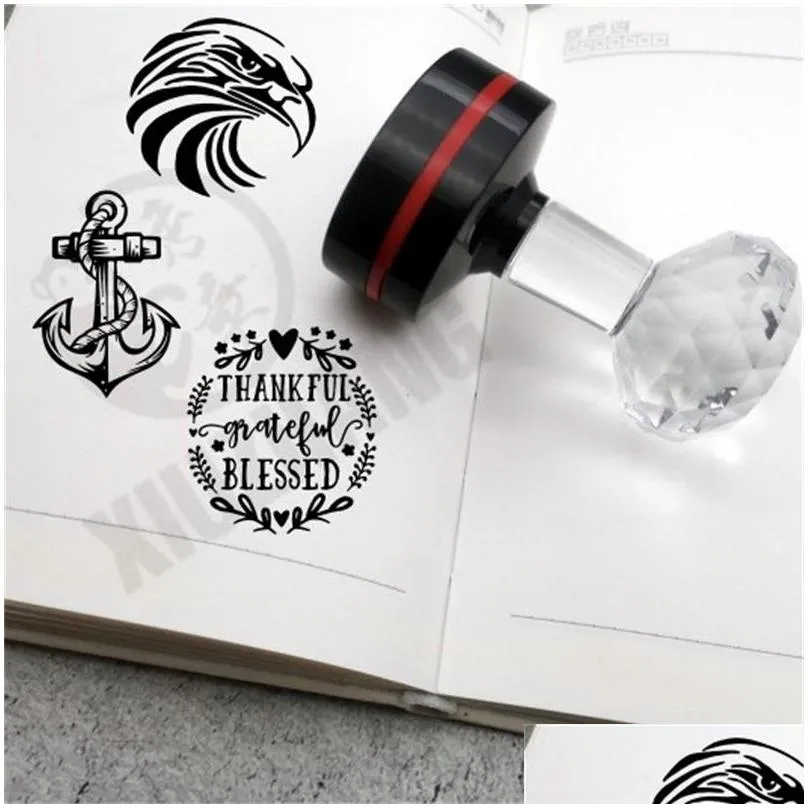 round stamp personalized your own customized posensitive ink stamp personalized custom self inking stamp rubber stamps 220628