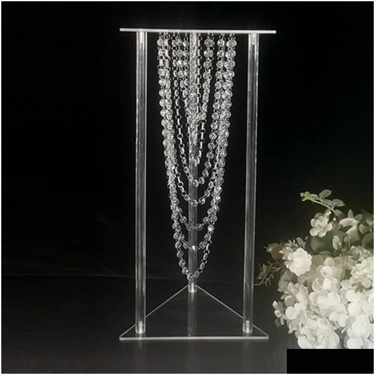 decoration high quality transparent clear acrylic flower stand/ wedding table centerpiece imake094