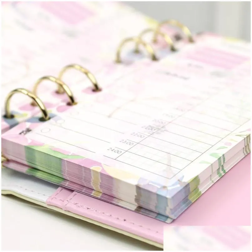 a5 a6 notebook index divider for daily planner 40 sheets notepads paper colorful card papers 6 holes