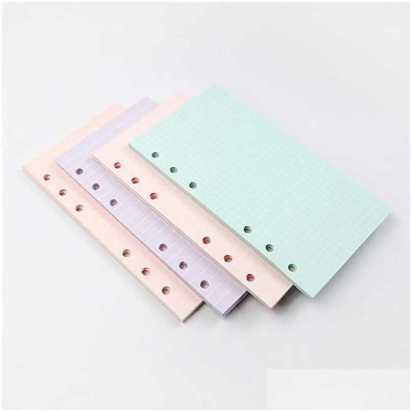 40 sheets notepads paper colorful card papers 6 holes school supplies a5 a6 notebook index divider for daily planner